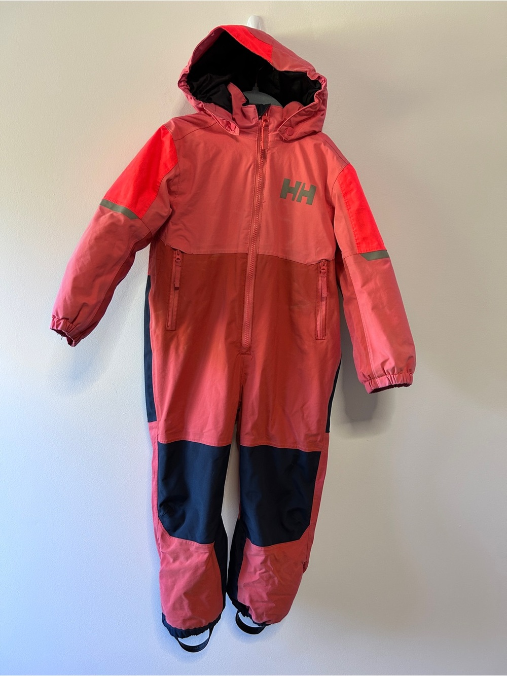 Helly Hansen Girls 110/5 One Piece Ski Snowsuit Helly Tech PrimaLoft Pink DESC
